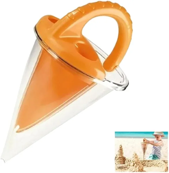 Strand Sand Funnel Speelig, DIY Sand och Vatten Mixing Tool med Ergonomisk Hanvare, Utomhuslek for Strand & Sandbox, för Sommar