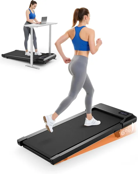 Superun 3.0 HP Treadmill plegable de alta tecnología, 300 lbs, 2 en 1 Ahorro de espacio con control de aplicación, entrenamiento