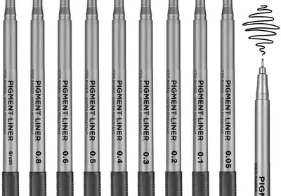 Free ad: SYOSI Fineliner Pens - 9 Pack Black Pigment Liners, Anti-Bleed & Assorted Nibs - Best Deal in Bahrain. SYOSI Fineliner Pens - 9 Pack Black Pigment Liners, Anti-Bleed & Assorted Nibs - Best Deal in Bahrain