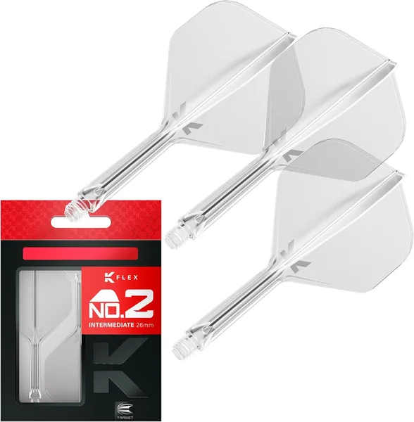 Target Darts K Flex Geïntegreerde Dartvlieg en Staf, Nr. 2 | Pak van 3 K-Flex – No2, Kflex All In One Contoured Dart Flight