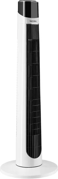 Tectake® Ventilateur à colonne 93 cm, 3 modes, 3 vitesses, minuterie de 12 heures, télécommande, oscillation de 90°, écran tactile et affichage LED, silencieux – 47% de réduction