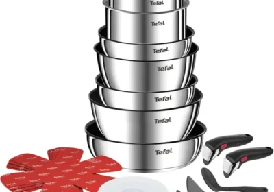 Tefal Ingenio Emotion 20 pièces Ensemble de Poêles et Casseroles avec 2 Poignées Amovibles, Induction, Revêtement Antiadhésif, Empilable in Belgium