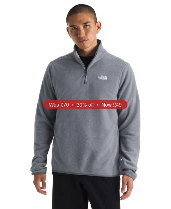 The North Face Men’s Glacier Fleece Quarter-Zip Jacket – 30% Off