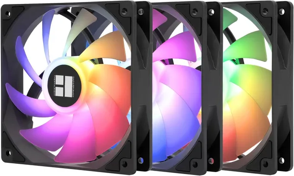 Thermalright TR TL-C12C-S X3 Ventilateur CPU, 120mm, Effet lumineux ARGB 5V, Interface LED 4-pin, Absorption des chocs, 16% de réduction