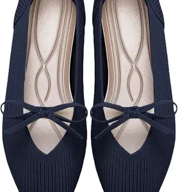 TINGRISE Women's Flats Mary Jane Comfortable Knit Ballet Shoes in Singapore