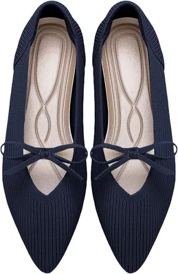 TINGRISE Women’s Flats Mary Jane Comfortable Knit Ballet Shoes