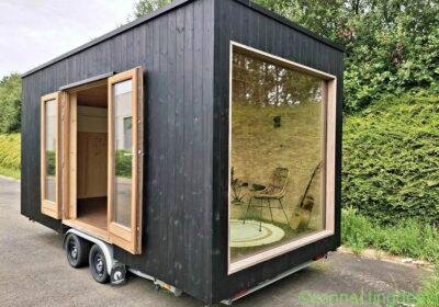 Tiny house tuinkamer poolhouse in Brussels
