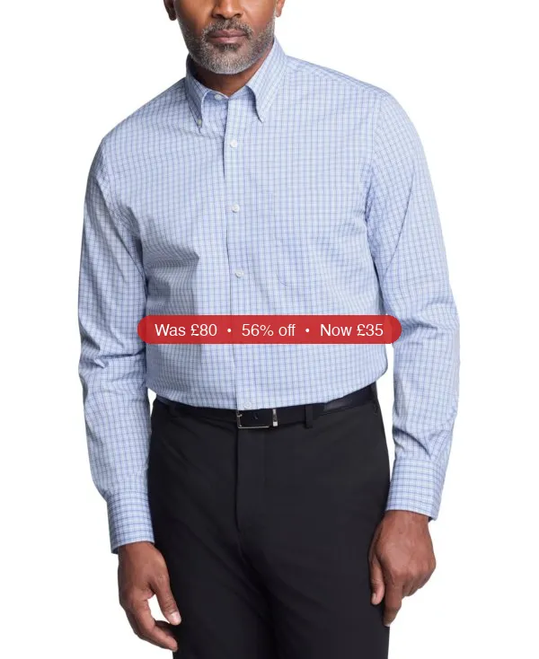 Tommy Hilfiger Men’s Regular Fit Dress Shirt – 56% Off