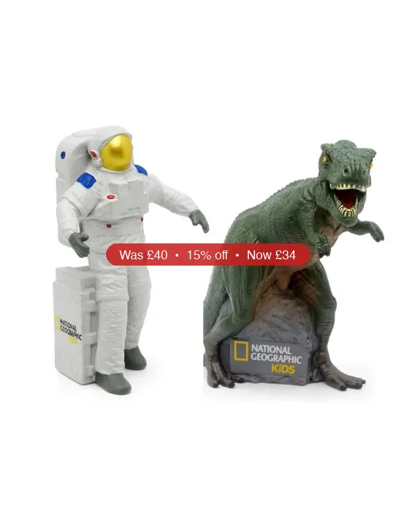 Tonies National Geographic Kids Astronaut & Dinosaur Audio Play Figurines – 15% Off
