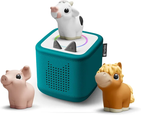 Tonies Toniebox 2 Bundle mit ‘Mein erster Bauernhof’-Set, Meeresgrün, Audio-Player für Hörbücher, Lieder, Schlafenszeit und Toniepla – 30% Rabatt