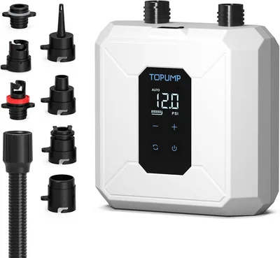 TOPUMP Pompa elettrica D28PRO, 20 PSI ricaricabile, senza fili, intelligente, a doppio stadio, gonfiaggio e sgonfiaggio, speg – Best Deal