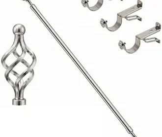 Toshionics Curtain Rod - Adjustable Antique Roman Window Drapery with 3cm Diameter, 17% Off in Oman