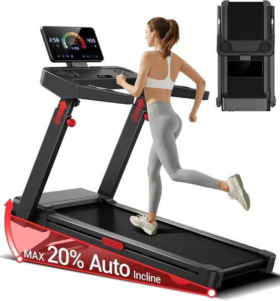 Treadmill LONTEK avec inclinaison automatique 20%, 14KM/H – Meilleure affaire