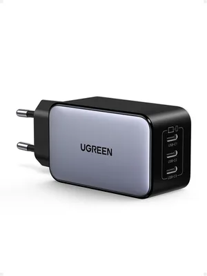 UGRENE Nexode USB-C Ladegerät, 65 W, GaN-Netzteil mit 3x USB-C Anschlüssen, Schnellladung, kompakt, kompatibel mit MacBook Pro – 37% Rabatt