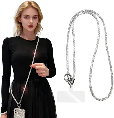 Universal Bling Cell Phone Lanyard – Adjustable Neck Strap with Tether Tab