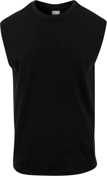 Urban Classics Open Edge Sleeveless Tee – Zwart, Basis, Casual & Streetwear – Beste Deal