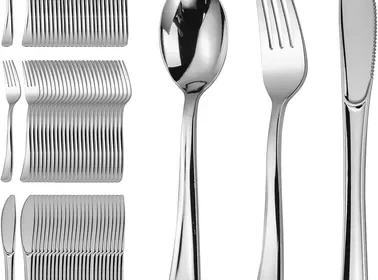 Free ad: URbazaar Reusable Plastic Cutlery Set - 75 Utensils Heavy-Duty Tableware in Oman. URbazaar Reusable Plastic Cutlery Set - 75 Utensils Heavy-Duty Tableware in Oman