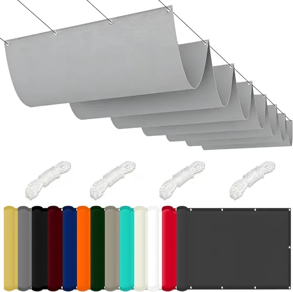 Utdragbart Vågigt Pergola-Skuggsegel 300 x 450 cm – Solskydd, Vattentät, Utomhuspergola, Uv-Resistent, Rivtålig – Best Deal