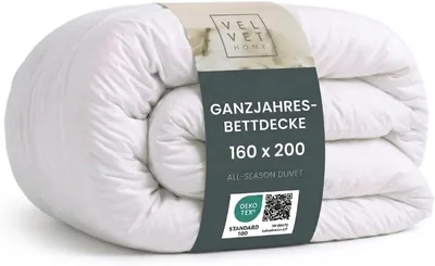 VEL VET HOME Duvet 160 x 200 cm - Medium Warmth, 300 GSM, Breathable Microfibre, Allergy-Friendly in Singapore