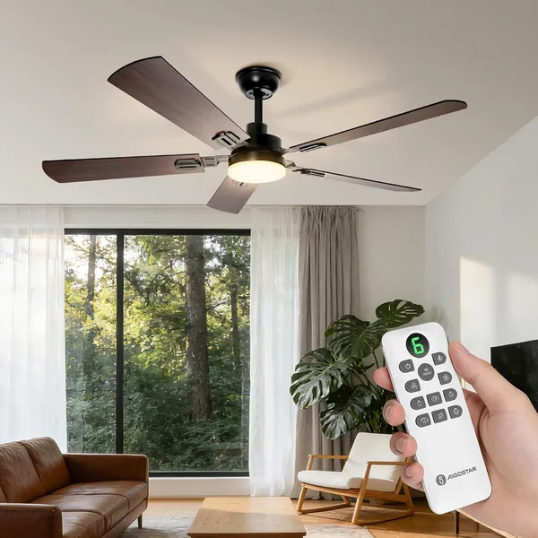 Ventilador de Techo Aigostar Silencioso 132 cm, Mando a Distancia, 3000K/4000K/6000K Regulable, 6 Velocidades, 33W – Mejor Oferta