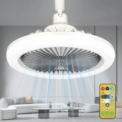 Ventilateur Plafond Silencieux avec Lumière LED 30W, E27, Petit Ventilateur de Plafond Éclairage avec Télécommande, Dimmable – Best Deal
