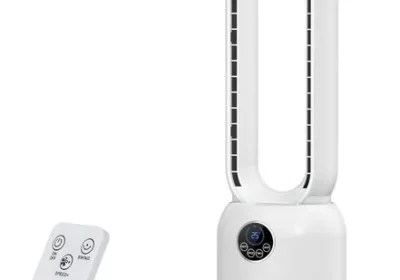 Ventilateur silencieux à inclinaison de 90°, 24 vitesses, minuteur de 12 heures, sans pale avec télécommande et écran tactile, pour chambre à coucher, maison in Belgium