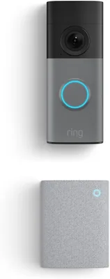 Videotimbre cableado Ring (último modelo, gris moteado) con Amplificador de timbre (último modelo, blanco) – 60% Descuento