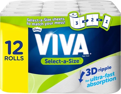 VIVA Select-A-Size Paper Towel 12 Count (4×3 Rolls) Best Deal