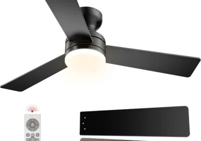 VIVOHOME Deckenventilator mit Fernbedienung und Beleuchtung LED 42 Zoll 6+1 Geschwindigkeitsstufen DC-Motor Dimmbar Timer Leise Umkehrbar für Schlafzimmer - Best Deal in Greece