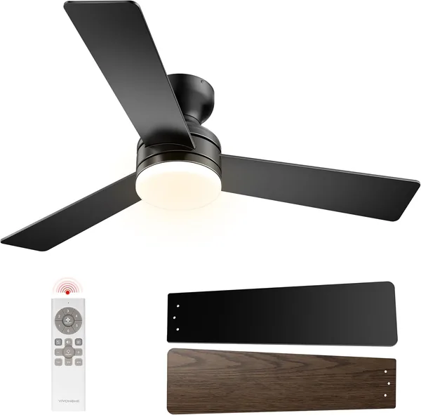 VIVOHOME Deckenventilator mit Fernbedienung und Beleuchtung LED 42 Zoll 6+1 Geschwindigkeitsstufen DC-Motor Dimmbar Timer Leise Umkehrbar für Schlafzimmer – Best Deal