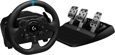 Volante Logitech G923 de Carreras con Retroalimentación de Fuerza TRUEFORCE, 1000Hz, Respuesta Efectiva, Control de Cambio Dual, Gris in Spain