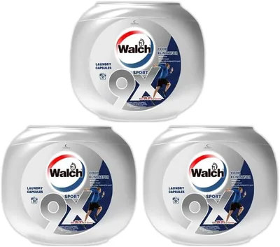 Walch Antibacterial Sport Laundry Detergent Capsules – Plant-Based, Odour & Sweat Removal – Best Deal