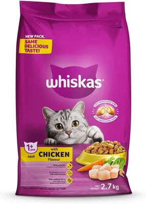 Whiskas Chicken Flavoured Adult Dry Cat Food 2.7 kg – Save 35%