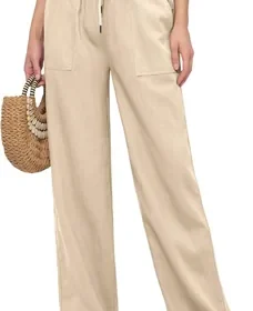 Willit Women Linen Palazzo Pants - Wide Leg Casual 29/31/33" Best Deal in United States