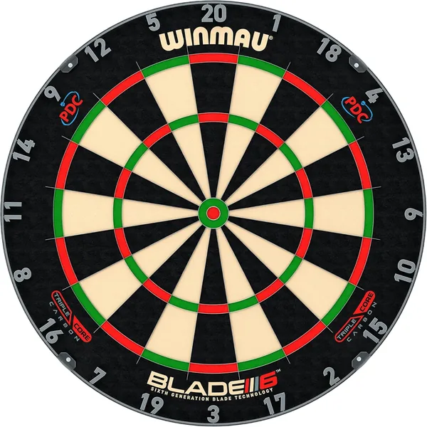 WINMAU Blade 6 Triple Core Carbon Dartboard – 40% Rabatt