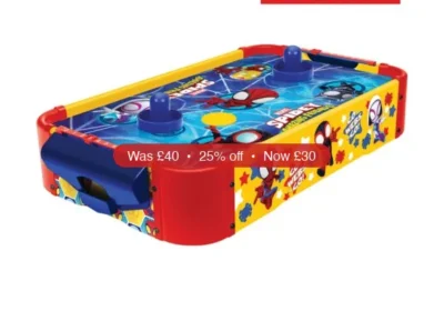 Free ad: World Tech Toys Marvel Spidey and His Amazing Friends Electronic Tabletop Air Hockey Wood - 25% Off in United States. World Tech Toys Marvel Spidey and His Amazing Friends Electronic Tabletop Air Hockey Wood - 25% Off in United States