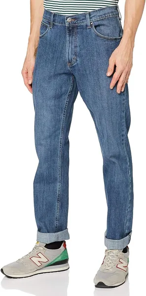 Wrangler Heren Jeans Rood Kabel Regulier Best Deal