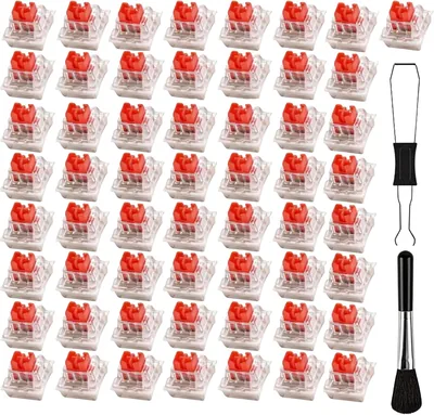 XHZaoan 50pc Red Linear Switches – Silent & Dustproof Gaming Keyboards