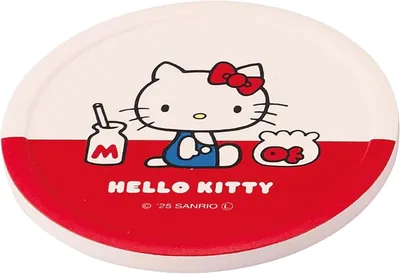 Yamaka Shoten Sanrio Hello Kitty Coaster - Retro 70s Pottery, Made in Japan, Red in Singapore