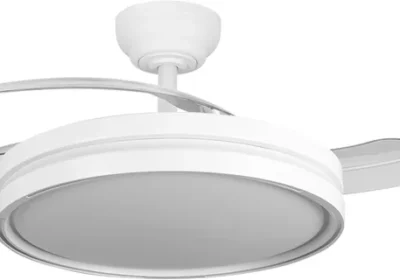 YATEK Mia Taklampel med 60W LED-lätta och rakbar blade, ultra stille DC motor, 107cm, fjärrkontroll, dimmbar 3 toner - Best Deal in Sweden