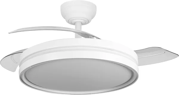 YATEK Mia Taklampel med 60W LED-lätta och rakbar blade, ultra stille DC motor, 107cm, fjärrkontroll, dimmbar 3 toner – Best Deal