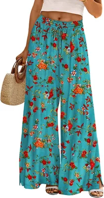 YESNO Women Flowy Wide Leg Pants Drawstring – Best Deal