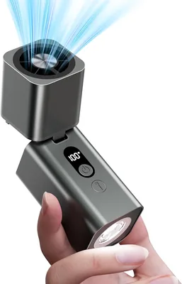 Yibest タイタニウム合金 ハンディファン 超軽量 コンパクト ポータブル 100段階無段階風量調整 25dB