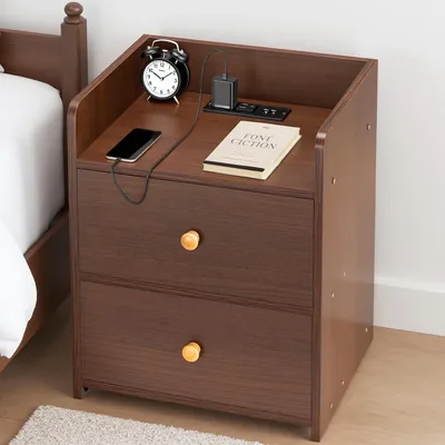 Ykioea Buro con Estación de Carga para Recamara, Mesa de Noche y Puertos USB/AC – 20% Off
