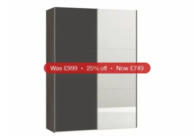 Free ad: Zermatt Wardrobe | Grey Matt & Mirror | 1.5m - 25% Off in Ireland. Zermatt Wardrobe | Grey Matt & Mirror | 1.5m - 25% Off in Ireland