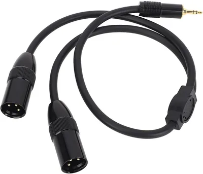 Zopsc Divisor de Cable Estéreo Dual XLR Macho a TRS de 1/8 Pulgadas, Adaptador TRRS de 1,6 Pies