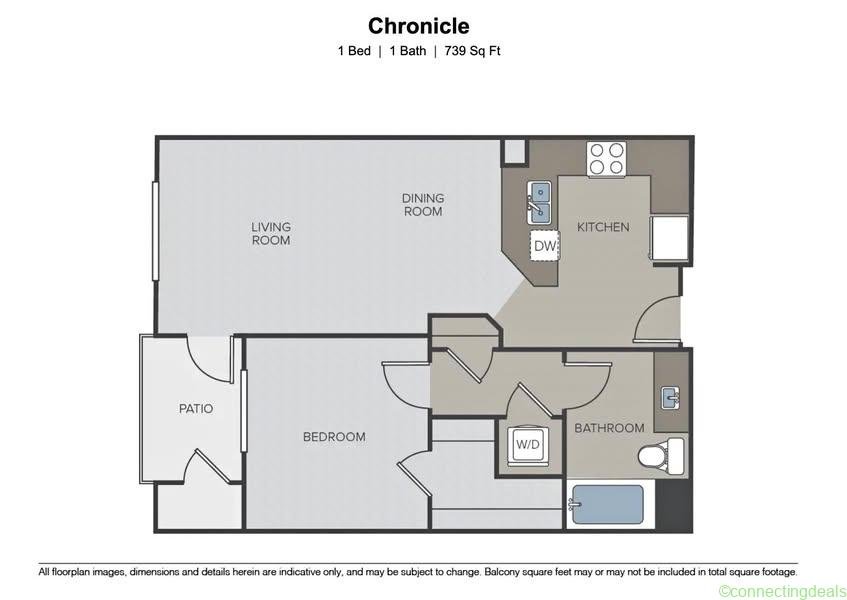 1 Bed 1 Bath Apartment