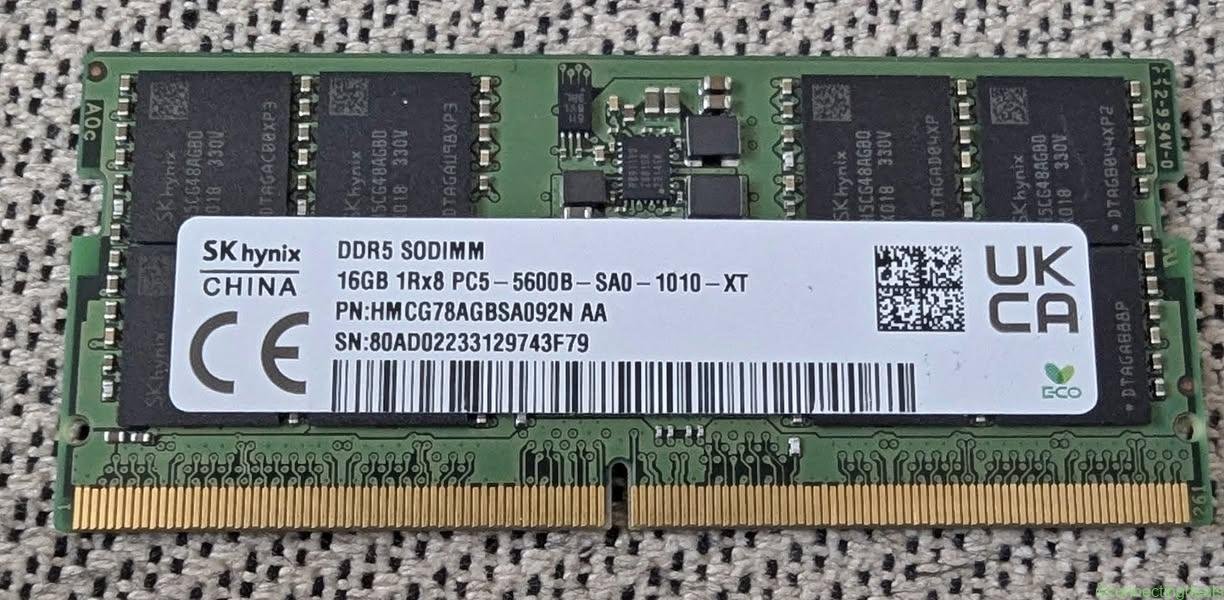 16GB DDR5 Laptop RAM 5600