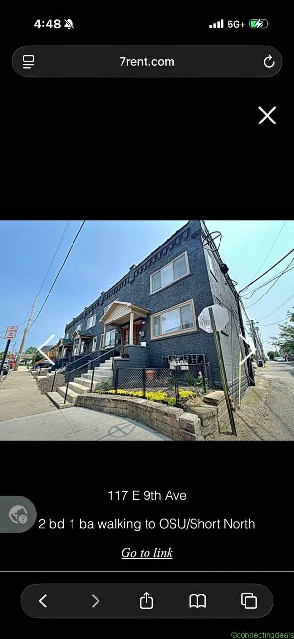 2 Beds 1 Bath – Townhouse