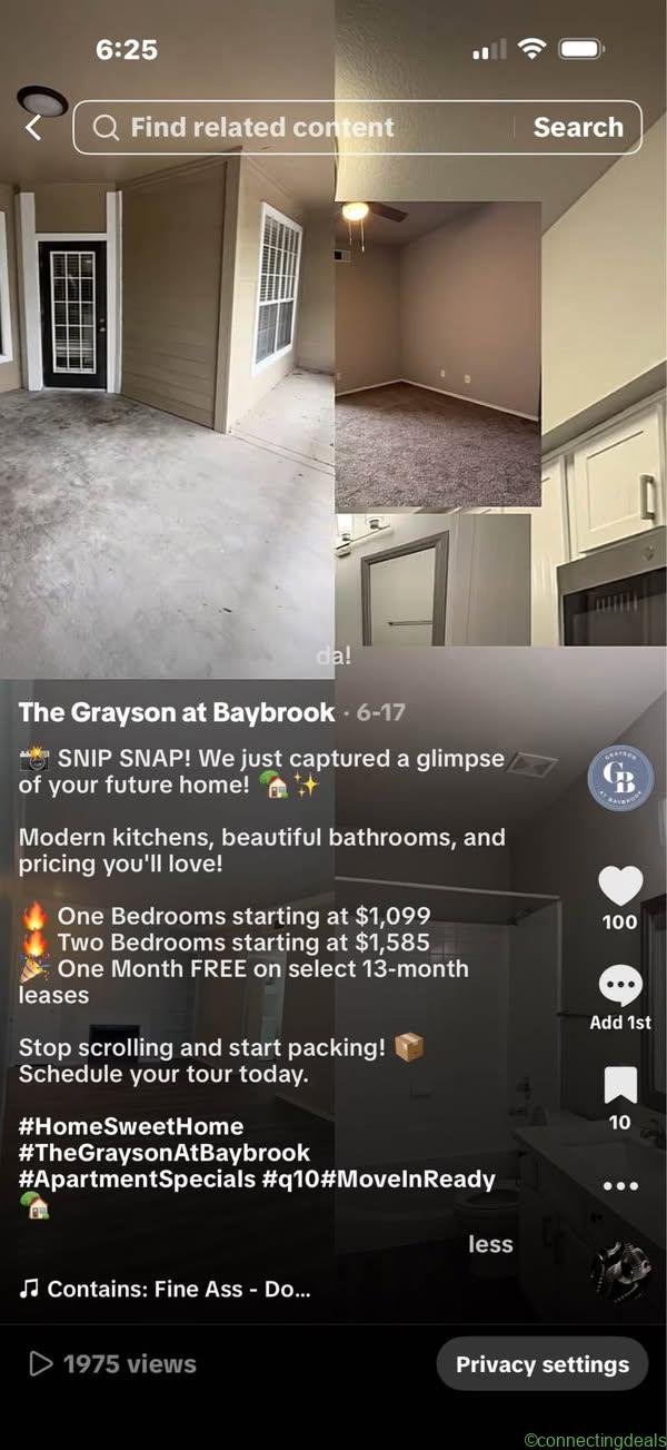 2 Beds 2 Baths – Apartment